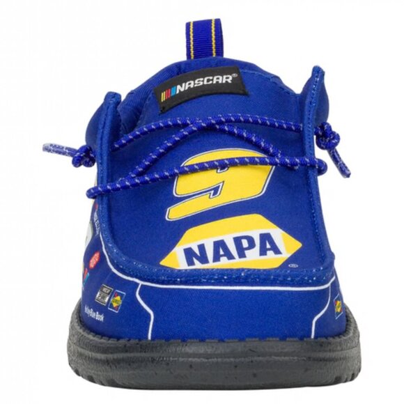 NEW Hey Dude Wally Nascar Chase Elliott Blue Multi Casual Slip On Shoe US 9 - Picture 3 of 6